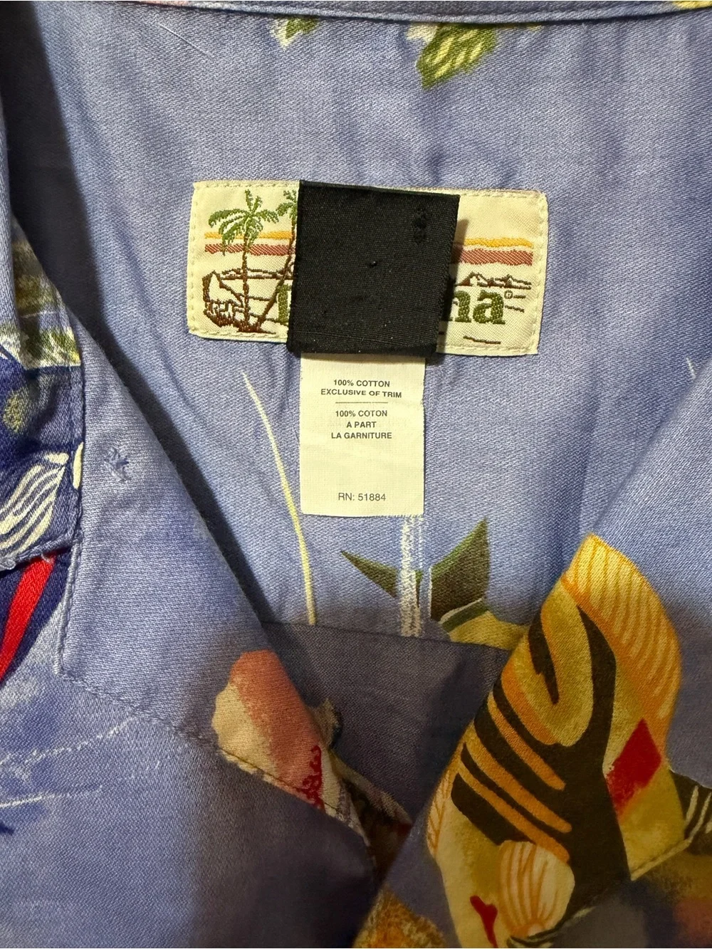 VTG 90’s Patagonia Pataloha Hawaiian Fish Shirt Men’s Large Made in Portugal - Picture 6 of 6
